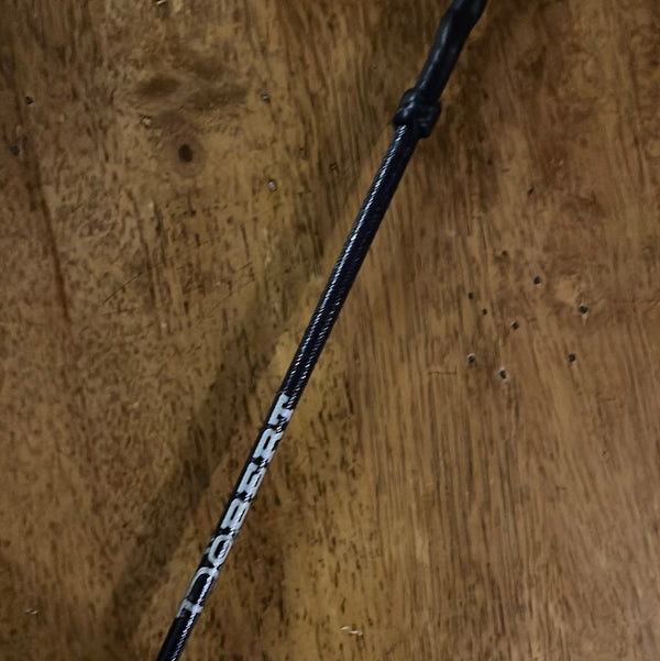 Döbert – Stick Döbert poignée cuir texturé et mèche Noir/noir-marron 120cm  | Sellerie Bucéphale