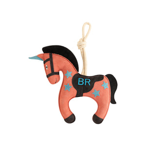 Jouet licorne en corde BR pour cheval et chien noir-rose