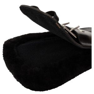 Sangle courte en cuir Anky doublée fausse fourrure | Sellerie Bucéphale