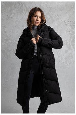ANKY manteau long matelassé – Black