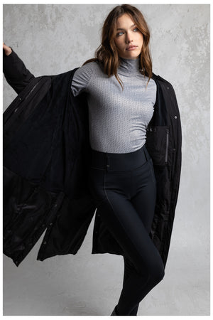 ANKY manteau long matelassé – Black