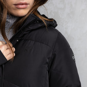 ANKY manteau long matelassé – Black
