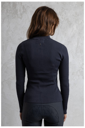 ANKY cardigan zippé coupe ajustée – Inkwell