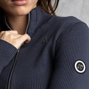 ANKY cardigan zippé coupe ajustée – Inkwell