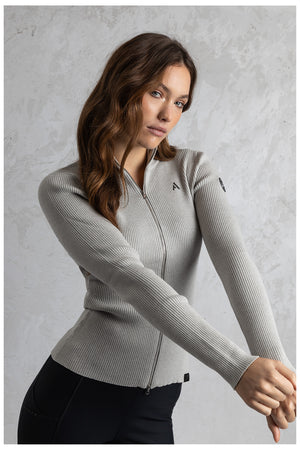 ANKY cardigan zippé coupe ajustée – Nacreous Clouds