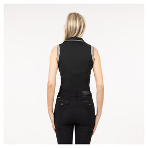 Anky – Polo sans manches Noir dos | Sellerie Bucéphale