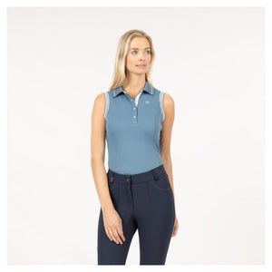 Anky – Polo sans manches Bleu | Sellerie Bucéphale