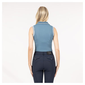 Anky – Polo sans manches Bleu | Sellerie Bucéphale
