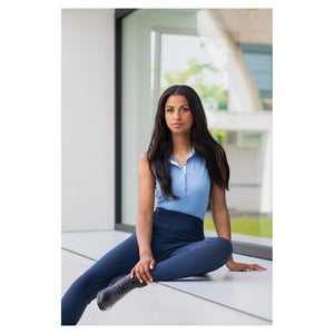 Anky – Polo sans manches Bleu ciel | Sellerie Bucéphale