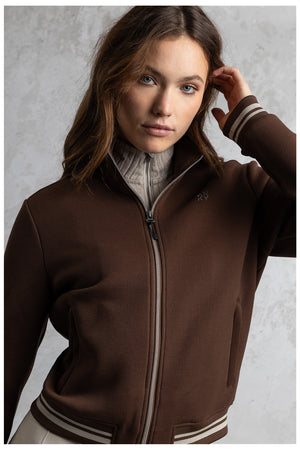 ANKY Track cardigan sweat zippé – Chestnut