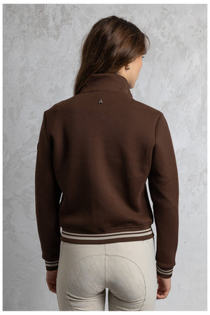 ANKY Track cardigan sweat zippé – Chestnut