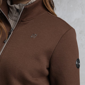 ANKY Track cardigan sweat zippé – Chestnut