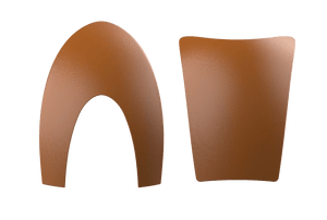 Inserts KEP Cromo 2.0 Cuir – Beige – Avant + Arrière