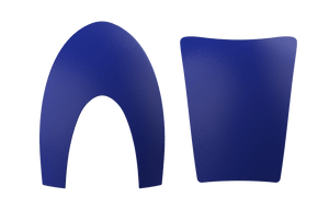Inserts KEP Cromo 2.0 Cuir – Bleu royal – Avant + Arrière