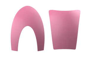 Inserts KEP Cromo 2.0 Cuir – Rose pâle – Avant + Arrière