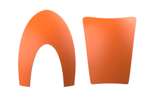 Inserts KEP Cromo 2.0 Cuir – Orange – Avant + Arrière