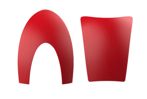 Inserts KEP Cromo 2.0 Cuir – Rouge – Avant + Arrière