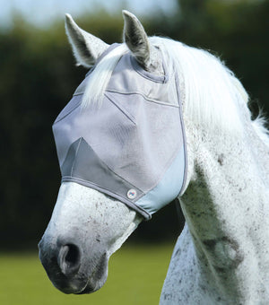 Woof Wear – Masque anti-mouches Buster Standard Premier Equine Silver | Sellerie Bucéphale