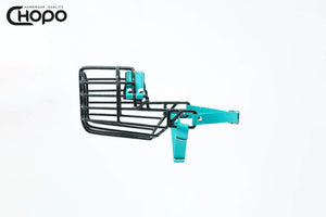 Muselière métal CHOPO sangles Biothane vert, Caniche, teckel mâle, Noir