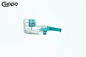 Muselière métal CHOPO sangles Biothane vert, Spitz, Zinc