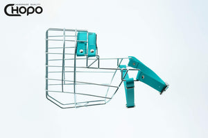 Muselière métal CHOPO sangles Biothane vert, Berger allemand moyen, Zinc