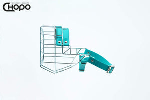 Muselière métal CHOPO sangles Biothane vert, Schnauzer moyen femelle, Zinc
