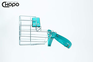 Muselière métal CHOPO sangles Biothane vert, Terre-neuve femelle, Zinc