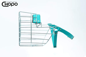 Muselière métal CHOPO sangles Biothane vert, Terre-neuve mâle, Zinc