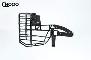 Muselière métal CHOPO sangles Biothane noir, Berger allemand moyen, finition Noir (rendu à partir de la photo du modèle vert)