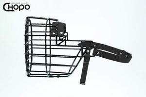 Muselière métal CHOPO sangles Biothane noir, Terre-neuve mâle, finition Noir (rendu à partir de la photo du modèle vert)