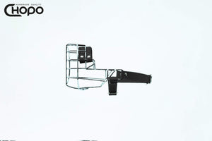 Muselière métal CHOPO sangles Biothane noir, Cocker américain femelle, finition Zinc (rendu à partir de la photo du modèle vert)