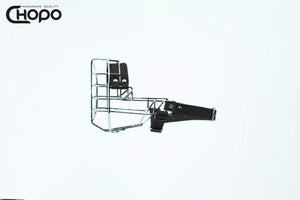 Muselière métal CHOPO sangles Biothane noir, Cocker américain mâle, finition Zinc (rendu à partir de la photo du modèle vert)