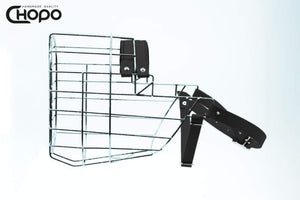 Muselière métal CHOPO sangles Biothane noir, Dogue allemand femelle, finition Zinc (rendu à partir de la photo du modèle vert)