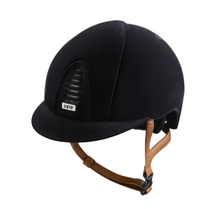 Casque KEP Cromo 2.0 Velvet jugulaire beige – Noir