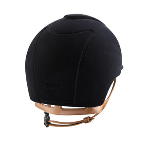 Casque KEP Cromo 2.0 Velvet jugulaire beige – Noir