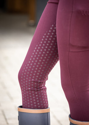 Woof Wear – Legging d'équitation hiver Full Seat Woof Wear Plum 7 | Sellerie Bucéphale