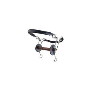 Mors TRUST cuir hackamore combiné long droit