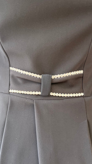 Mini-frac Lamantia Couture femme SoftShell fin Noir noeud strass