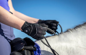 Gants d'équitation 3D Mesh LeMieux - Noir - mise en situation