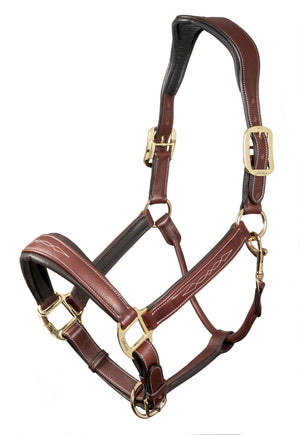Licol en cuir piqué LeMieux - Marron - photo produit