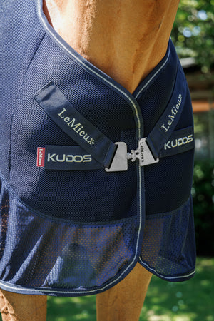 Couverture de récupération sport LeMieux Kudos Mesh, coloris Navy, détail