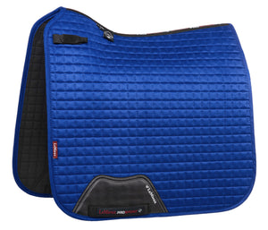 Tapis de Dressage Suede Square LeMieux, coloris Benetton blue, vue produit