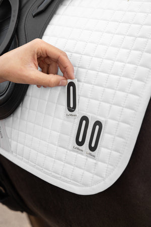 Tapis de selle dressage coton Competition blanc, coloris Blanc, détail