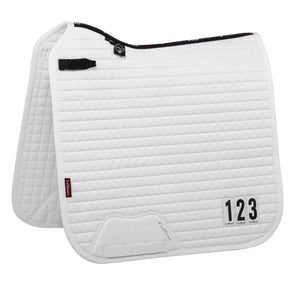 Tapis de selle dressage coton Competition blanc, coloris Blanc, vue produit