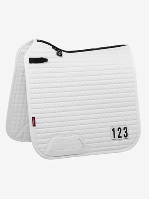 Tapis de selle dressage coton Competition blanc, coloris Blanc, vue produit