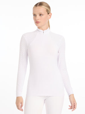 Chemisier de concours Olivia manches longues — White