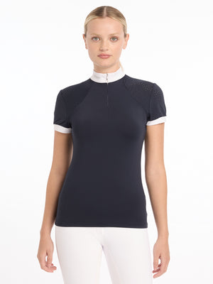 Chemisier de concours Olivia manches courtes — Navy