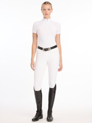 Chemisier de concours Olivia manches courtes — White