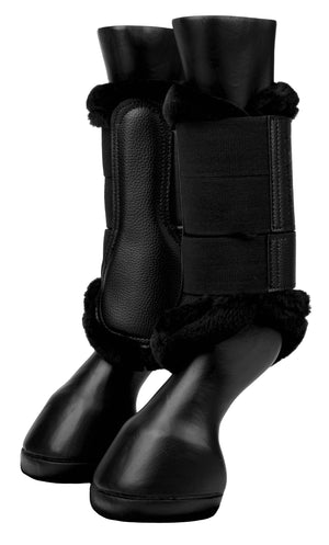 Guêtres de Protection LeMieux Fleece Edged Mesh, coloris Black, vue produit