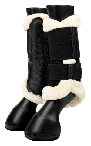 Guêtres de Protection LeMieux Fleece Edged Mesh - Noir/Naturel - produit
